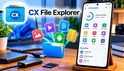 تحميل CX File Explorer APK للأندرويد 2026 مدير ملفات سريع وسهل الاستخدام